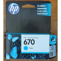 CARTUCHO HP 670 CIANO CZ114AB